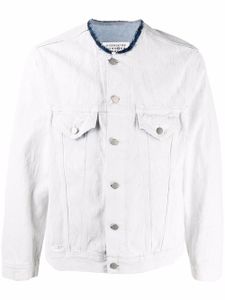 Maison Margiela veste en jean à bords francs - Blanc