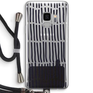 Moroccan stripes: Samsung Galaxy S9 Transparant Hoesje met koord