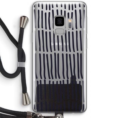 Moroccan stripes: Samsung Galaxy S9 Transparant Hoesje met koord