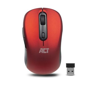 ACT AC5135 Draadloze Muis | Instelbare DPI 1000-1600 | USB Nano Ontvanger | Rood