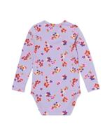 HEMA Romper met stretch bloemen paars (paars)