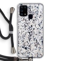 Gespikkelde marmer: Samsung Galaxy M31 Transparant Hoesje met koord