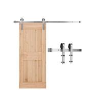 VEVOR Schuifdeursysteem 150 kg Schuifdeurbeslag 1,5 m spoor Zilver