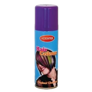 Carnaval verkleed haar verf/spray paars 125 ml   -