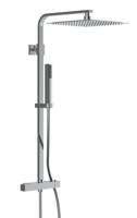 Schutte SUMBA hoofddouche set met thermostatische mengkraan | chroom
 - 60049 60049