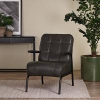 Leren fauteuil Ahead - hoge rug - Granada Graphite