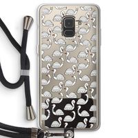Zwanen: Samsung Galaxy A8 (2018) Transparant Hoesje met koord