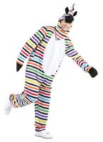 Zebra Jumpsuit Multikleur gestreept - thumbnail