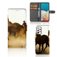 Samsung Galaxy A73 5G Telefoonhoesje met Pasjes Design Cowboy