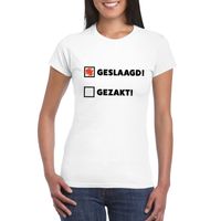 Geslaagd/ gezakt t-shirt wit dames