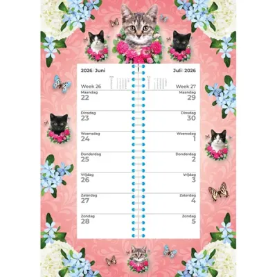 Cats Pink Weekomleg Kalender 2026
