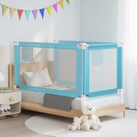 VidaXL Bedhekje peuter 150x25 cm stof blauw