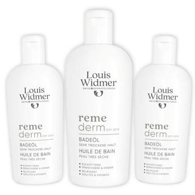 Louis Widmer Remederm Badolie Met Parfum 3 x 250ml Promopakket