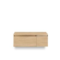 Frozen Badmeubelset 120 cm - Greeplijst in kleur - Wastafel Onderkast - met Bovenblad Casella Oak