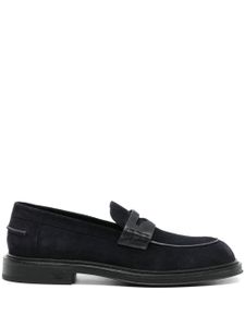 Emporio Armani penny-slot suede loafers - Bleu