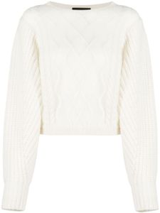 Fabiana Filippi pull en maille torsadée - Blanc