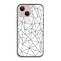 Geometrische lijnen zwart: iPhone 13 Biologisch afbreekbaar hoesje