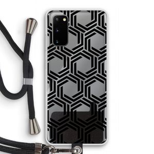 Geometrisch patroon: Samsung Galaxy S20 Transparant Hoesje met koord