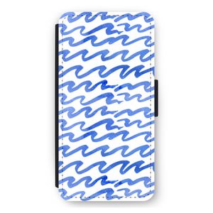 Blauwe golven: iPhone 12 Pro Max Flip Hoesje