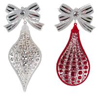 6.2 inch Drop With Bow Orna X 2. 5x5x10 cm kerstornament - Kurt s adler
