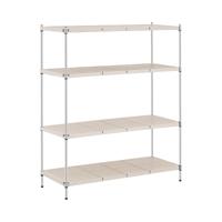 Metalen opbergrek - 150 x 60 x 180 cm - 600 kg - grijs