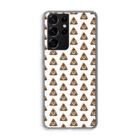 Poop emoji: Samsung Galaxy S21 Ultra Transparant Hoesje