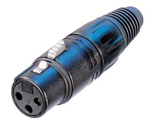 Neutrik NC3FX-BAG XLR-connector Bus, recht Aantal polen: 3 Zwart 1 stuk(s)