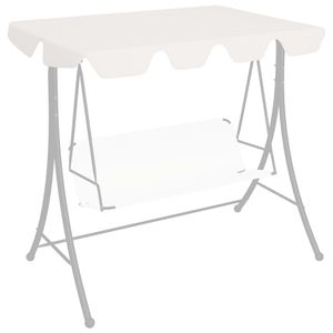 VidaXL Vervangingsluifel voor schommelbank 188/168x145/110 cm wit