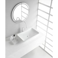 Wiesbaden Karé Waskom Rechthoekig - 58x36x11.5cm - Keramiek - Glans Wit