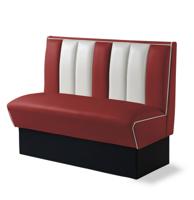 Amerikaanse Dinerbank 120 cm Ruby-Rood - Bel Air Retro Fifties Furniture HW120 Amerikaanse Dinerbank 120 cm Ruby-Rood - Bel Air Retro Fifties Furniture HW120