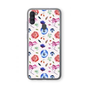 Bloemetjes: Samsung Galaxy A11 Transparant Hoesje
