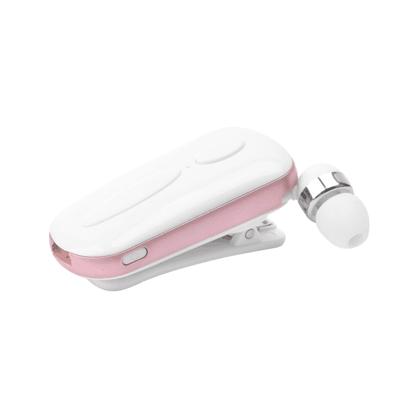 K36 stereo draadloze Bluetooth headset oproepen herinneren vibratie slijtage clip driver Auriculares oortelefoon (roze)