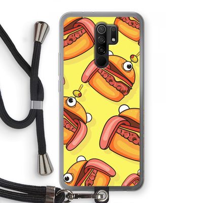 Hamburger: Xiaomi Redmi 9 Transparant Hoesje met koord