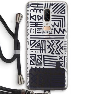 Marrakech print: OnePlus 6 Transparant Hoesje met koord