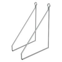 Planksteun driehoek 2 stuks 20x25 cm zilver metaal ML design - thumbnail