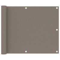 VidaXL Balkonscherm 75x400 cm oxford stof taupe