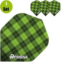 Designa Tartan Dartflights - Groen