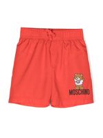 Moschino Kids slip de bain à logo imprimé - Rouge - thumbnail