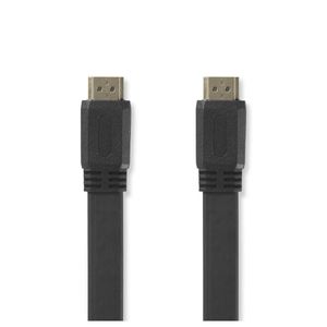 Platte High Speed HDMI-kabel met Ethernet | HDMI-connector - HDMI-connector | 3,0 m | Zwart