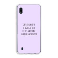 Ochtendhumeur: Samsung Galaxy A10 Transparant Hoesje