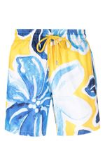 Vilebrequin short de bain à fleurs - Jaune