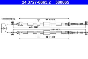 ATE Handremkabel 24.3727-0665.2