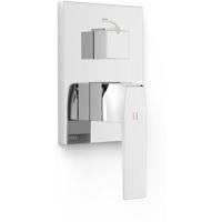 Douchekraan afbouwdeel Tres Slim Exclusive | Inbouw | Mengkraan | 2-weg | Vierkant | Chroom