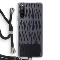 Marrakech Zigzag: Sony Sony Xperia 10 III Transparant Hoesje met koord
