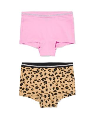 HEMA Kinderboxers luipaard - 2 stuks bruin (bruin)