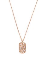 Suzanne Kalan collier Inlay Dog Tag en or 18ct serti de diamants