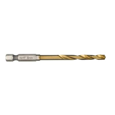 Milwaukee Metaalboor Shockwave HSS-G TiN Red Hex 5 x 80 mm VE=1 - 48894712