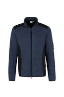 Hakro 836 Knitted fleece jacket Dawson - Mottled Navy - XS