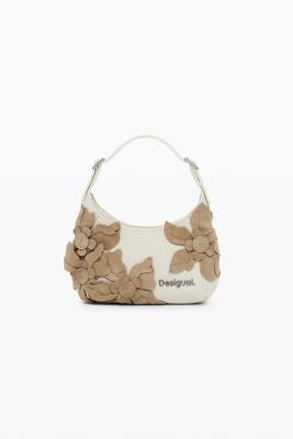 Kleine tas met bloemenapplicaties - WHITE - U