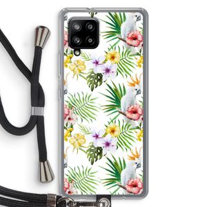 Gele kuif: Samsung Galaxy A42 5G Transparant Hoesje met koord